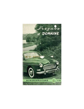 1958 RENAULT FREGATE & DOMAINE INSTRUCTIEBOEKJE DUITS