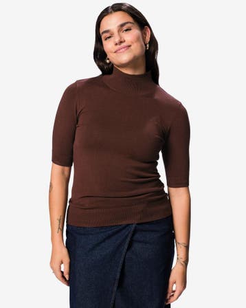 HEMA Damestrui Lily fijngebreid bruin, Verzenden, Nieuw
