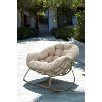Cozy schommelstoel aluminium - beige, Ophalen of Verzenden, Nieuw