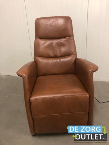 Sta op stoel bruin leer merk Ciar (Gebruikte sta-op stoelen), Ophalen of Verzenden, Gebruikt