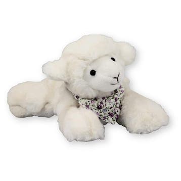 Inware pluche lammetje/schaap knuffel - wit - liggend - 22, Verzenden, Nieuw