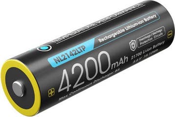 Nitecore NL2142LTP Oplaadbare 21700 Li-Ion batterij 4200mAh, Ophalen of Verzenden, Zo goed als nieuw