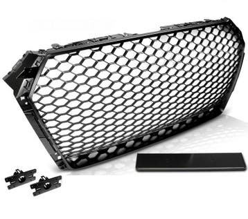 Grill Audi A4 B9 2015-2019 RS4 Look Matt Zwart, Ophalen of Verzenden, Nieuw