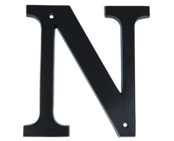 Letter N Extra Groot IJzer zwart 140 mm, Verzenden, Nieuw