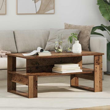 vidaXL Salontafel Oudhout 90 x 50 x 40 cm Bewerkt hout, Huis en Inrichting, Tafels | Salontafels, Verzenden, Nieuw, Overige houtsoorten