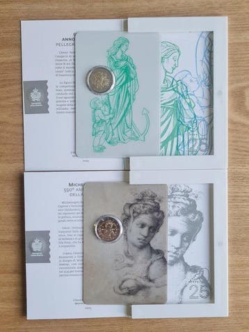 San Marino. 2 Euro 2025 Giubileo + Michelangelo (2