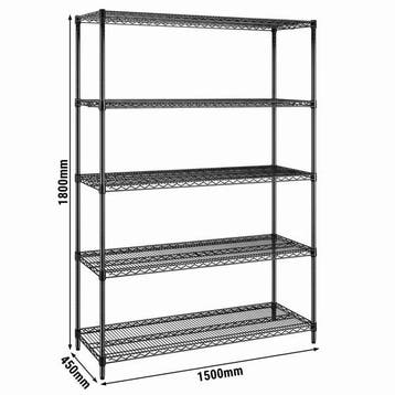 GGM Gastro | Stalen rek - 1500 x 450 mm - 5 legplanken - |, Verzenden, Nieuw in verpakking