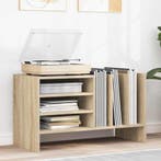 vidaXL Platenkast Sonoma Eiken 78.5 x 35 x 45 cm Bewerkt, Verzenden, Nieuw