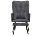 Relaxstoel echt leer | Industrieel | Retourdeal OP=OP, Huis en Inrichting, Fauteuils, Minder dan 75 cm, Nieuw, Leer, Ophalen of Verzenden