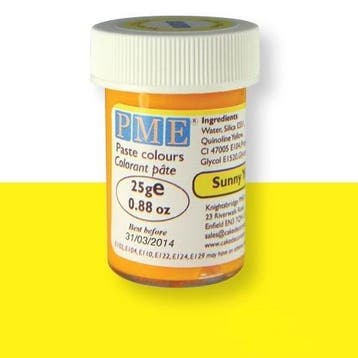 Kleurstof gel PME Sunny Yellow 25 gram, Verzenden, Nieuw