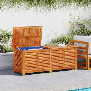 vidaXL Tuinbox met jaloezieën 150x50x56 cm massief, Verzenden, Nieuw