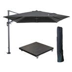 Garden Impressions Hawaii zweefparasol 300x300 cm carbon, Tuin en Terras, Verzenden, Nieuw