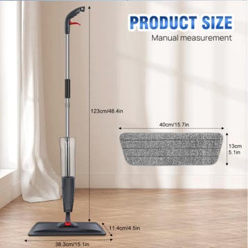 Spray Mop 700 ml – 360° Dweil met 3 Pads, Huis en Inrichting, Schoonmaakartikelen, Verzenden
