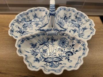 Meissen - Dienblad - Porselein - Blauwe porseleinen ui, Antiek en Kunst