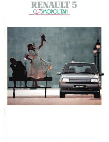 1989 RENAULT 5 COSMOPOLITAN BROCHURE DUITS, Nieuw, Renault, Author