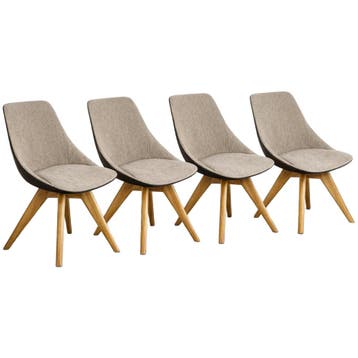 bert plantagie Set Van 4 Eetkamerstoelen Maple Timber -, Ophalen of Verzenden, Zo goed als nieuw, Vier