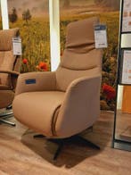Relaxfauteuil Blomira L bruin leer **SHOWROOMMODEL**, Huis en Inrichting, Fauteuils, Nieuw