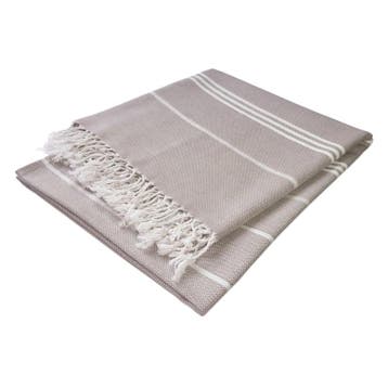 Hammam Badlaken Beige 90x165cm 100% Katoen - Treb WS, Verzenden, Nieuw, Overige kleuren, Handdoek