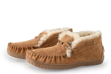 Warmbat Pantoffels in maat 41 Cognac, Overige kleuren, Verzenden, Zo goed als nieuw, Pantoffels of Sloffen