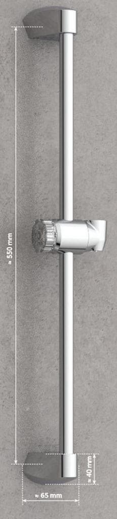 SCHÜTTE Stella Douche Glijstang - 58 cm - Chroom, Ophalen of Verzenden, Nieuw