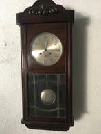 Wandklok - Art Deco Hout, Messing - 1930-1940