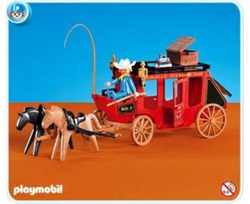 Playmobil Western postkoets en overval 7428 5512 9083 OVP..., Ophalen of Verzenden, Gebruikt, Overige typen