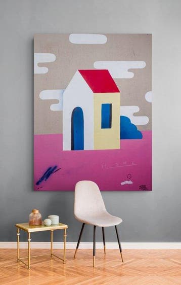 Martin Krusche - STAY AT HOME, Antiek en Kunst, Kunst | Schilderijen | Modern