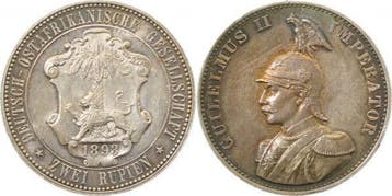 Duitsland 2 Rupien 1893 Deutsch-ostafrika vorzueglich/ste..., Postzegels en Munten, Verzenden