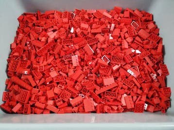 Lego - geen serie - Partij van 1000 rode dakdelen -, Nieuw