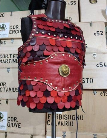Leder, Romaanse schubharnas Harnas - 60 cm (Zonder