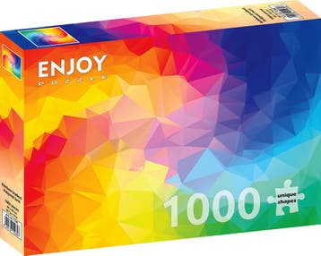 Rainbow Gradient Poligonal Swirl Puzzel (1000 stukjes) |, Verzenden, Nieuw