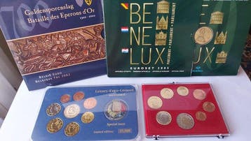 België, Benelux. Series 1 Cent - 2 Euro / Year Set (BU)