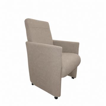 Eetkamerstoel Rob - eetkamerstoelen - Taupe, Nieuw, Stof