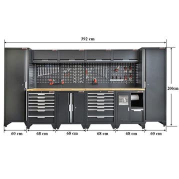 Gereedschapskasten set wandlengte 392 cm. tweedeurs kast, 7, Ophalen of Verzenden, Nieuw