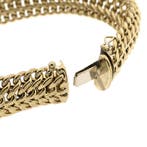 Gouden Franse gourmet schakelarmband, Sieraden, Tassen en Uiterlijk, Armbanden, Ophalen of Verzenden, Gebruikt, Overige kleuren