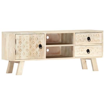 vidaXL Tv-meubel 110x30x44 cm massief mangohout, Huis en Inrichting, Slaapkamer | Nachtkastjes, Minder dan 45 cm, Verzenden, Nieuw