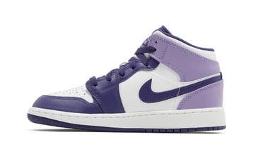 Jordan 1 Mid White Sky J Purple (GS), Kleding | Heren, Schoenen, Nieuw