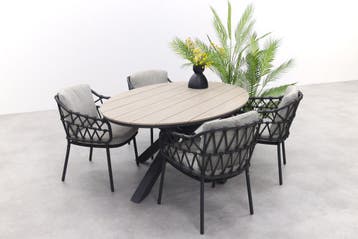 4 Seasons Calpi / GI Edison 180 x 115 cm. tafel - ovale, Verzenden, Nieuw, Rvs, Tuinset