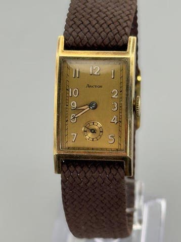 Arctos - Art Deco Curvex Tank - 20µ Rolled Gold - Zonder, Nieuw