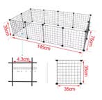 Modulaire Dierenren Puppybox – Metalen Ren met 12 Panelen, Verzenden, Nieuw