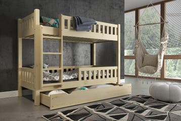 Rockwood® Stapelbed Tom Naturel met  3 lattenbodems, Ophalen of Verzenden, Nieuw