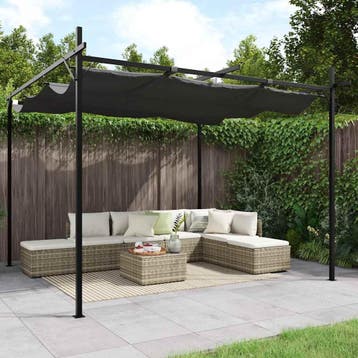 vidaXL Pergola met uitschuifbaar dak 295x292x230, Tuin en Terras, Verzenden, Nieuw