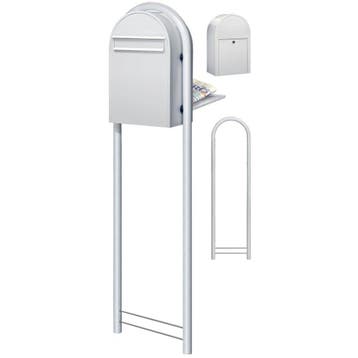 Brievenbus Bobi Classic B (back) - wit, Tuin en Terras, Verzenden, Nieuw