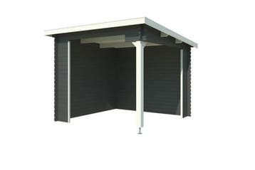 Outdoor life blokhut Lara carbon grey-wit, 275 x 275 cm, Tuin en Terras, Ophalen of Verzenden, Nieuw