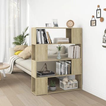 vidaXL Boekenkast/kamerscherm 100x24x124 cm sonoma, Huis en Inrichting, Kasten | Boekenkasten, 100 tot 150 cm, Verzenden, 100 tot 150 cm