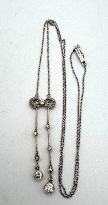 Ketting - 14 karaat Geel goud Diamant (Natuurlijk) -