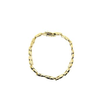 Gouden Bismarck schakelarmband; 19,5 cm, Ophalen of Verzenden, Gebruikt, Goud, Goud