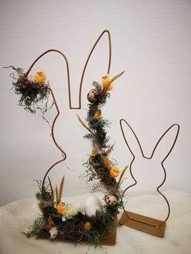 Metalen Frame Haas hangend oor op voet Goud 50 cm, Hobby en Vrije tijd, Knutselen, Nieuw, Ophalen of Verzenden