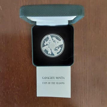 Letland. 5 Euro 2014 Coin of the Seasons Proof (Zonder