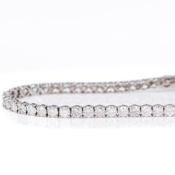 Zonder minimumprijs - Armband - 14 karaat Witgoud - 4.21ct., Nieuw